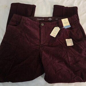 St. John's Bay Straight Corduroy Women's Pants Mid-Rise - 2 Pair